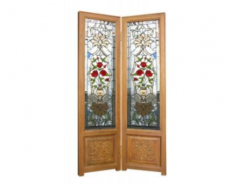 Folding Stained Glass Screen