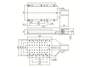 WN268TA(50-150)M High Precision Motorized Linear Stage