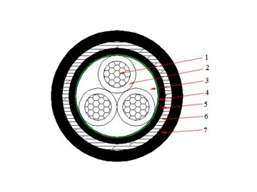 0.6/1 kV N2XBY Cable (CU/XLPE/STA/PVC)