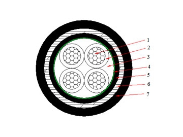 0.6/1 kV N2XBY Cable (CU/XLPE/STA/PVC)