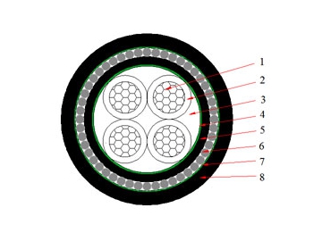 0.6/1 kV N2XRY Cable (CU/XLPE/SWA/PVC)