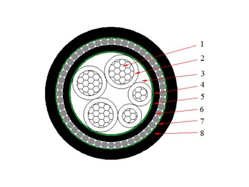 0.6/1 kV N2XRY Cable (CU/XLPE/SWA/PVC)