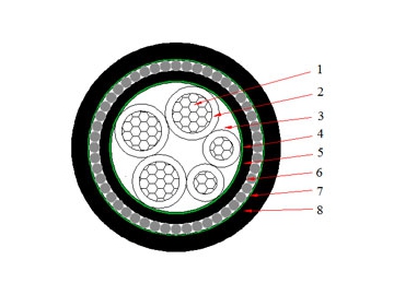 0.6/1 kV N2XRY Cable (CU/XLPE/SWA/PVC)