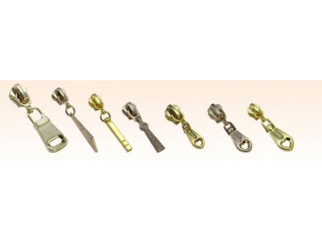 Unlocking Zipper Slider, Metal Zipper Pull