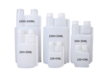 HDPE Bottle, Plastic Twin Neck Bottle