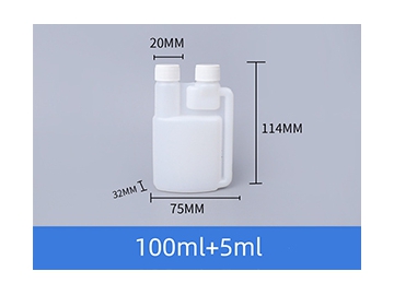 HDPE Bottle, Plastic Twin Neck Bottle