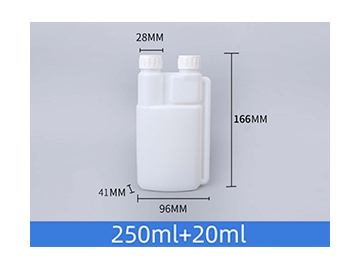 HDPE Bottle, Plastic Twin Neck Bottle