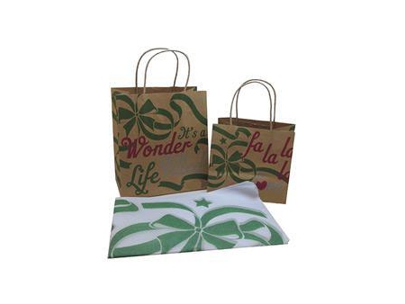 Kraft Paper Carrier Bag, Custom Printed Bags