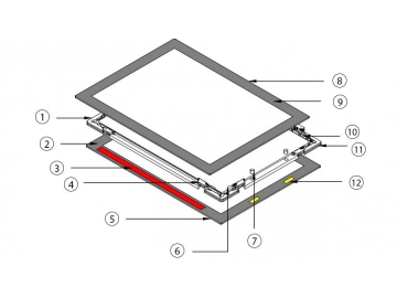 Hanging Framed LED Crystal Lightbox Display