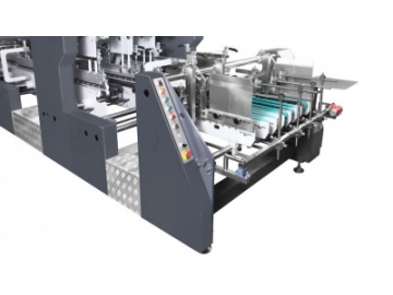 Box and Carton Folding Gluing Line 1100 type Folding Machine