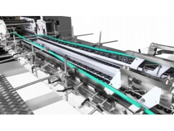 Box and Carton Folding Gluing Line 1100 type Folding Machine