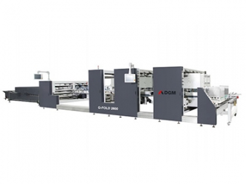 High Speed Carton Folding Gluing Line 2800 type Carton Folding Machine