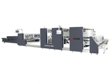 High Speed Folding and Gluing Line 3200 type Carton Folder Gluer