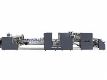 High Speed Folding and Gluing Line 3200 type Carton Folder Gluer