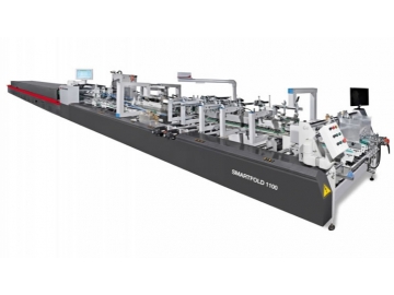 Automatic Carton Folding Gluing Line 1100 type Folder Gluer Machine