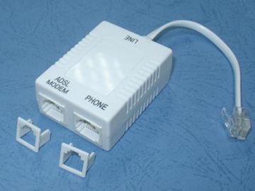 In-line DSL Filter Splitter 1 Male to 2 Female RJ11