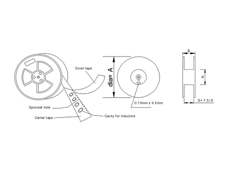 SMD Power Inductor, CDRH2B/3B/4B Series