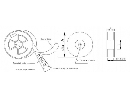 Reel Packaging of SMT Inductor