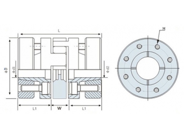 LK10 Jaw Coupling - Locking Assemblies Coupling