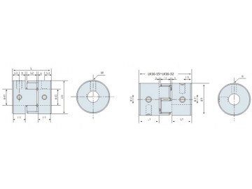 LK16-1 Jaw Coupling - Set screw Type