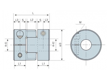 LK16-2 Jaw Coupling - Clamp Type