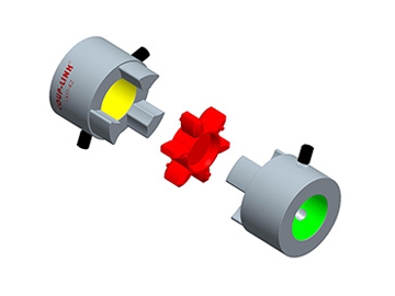 LK17-1 Curved Jaw Coupling - Setscrew Type