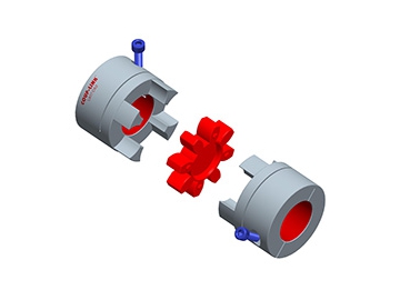 LK17-2 Curved Jaw Coupling - Clamp Type
