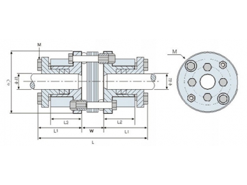 LK9-1 Single Disc Coupling - Locking Assemblies Coupling