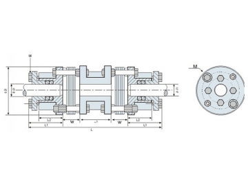 LK9-2 Double Disc Coupling - Locking Assemblies Coupling