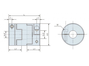 LK4-2 Oldham Coupling - Clamp Type