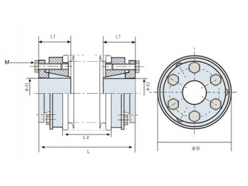 LK14 Bellows Coupling - Locking Assemblies Coupling