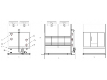 Crossflow Cooling Tower (Closed Circuit Steel Cooling Tower)