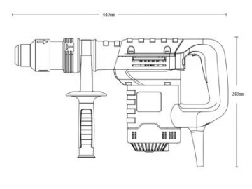 4.9KG Demolition Hammer, 2100BPM Breaker Hammer, SDS MAX Demolition Hammer