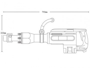 14.1KG Heavy Duty Breaker Hammer, 1300BPM Demolition Hammer, HEX Demolition Hammer