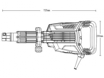 14.2KG Heavy Duty Breaker Hammer, 48J Demolition Hammer, HEX Demolition Hammer