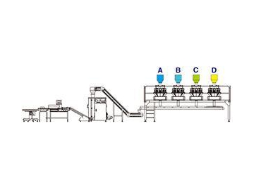 JW-MIX2 Horizontal Weighing and Packing Line for Mixed Products with 10 Head Weigher