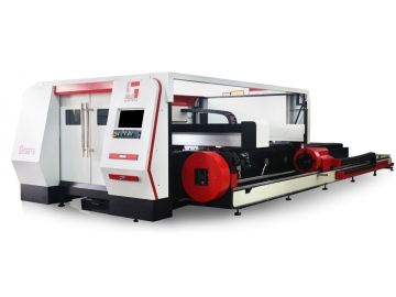 Tube and Sheet Laser Cutter with Shuttle Platform,GS-CEG Laser Cutter                     3 Axis CNC Laser Cutting Machine
