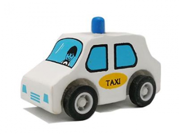 Wooden Toy Car/ School Bus/ Taxi/ Police Car Set