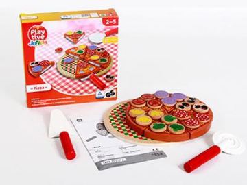 Kid Wooden Pizza Toy Cutting