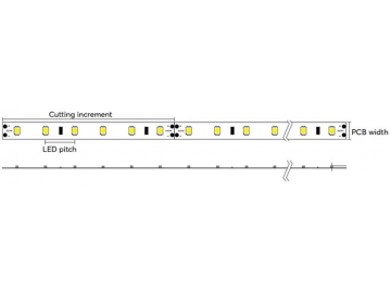 Non-Waterproof Warm LED Strip Light , 2835 SMD LED