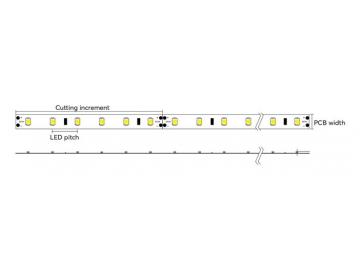 DC24V IP68 Waterproof SMD2835 LED Strip Warm Lights