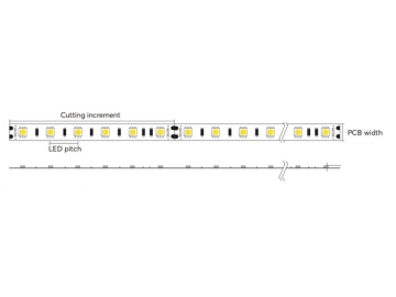 5050 SMD High-CRI 90 Waterproof Cool White Flexible LED Strip Light