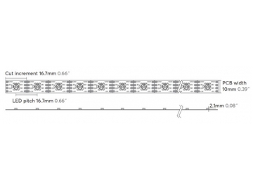 Digital RGB LED Strip Light, DC5V, Non-Waterproof IP20