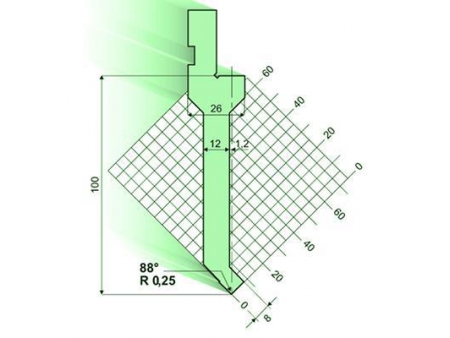 88°Punches/top-tools, Amada Press Brake Tooling