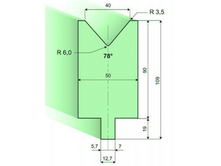 78° Dies, H=90mm, Amada Press Brake Tooling