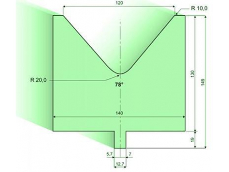 78° Dies, H=130mm, Amada Press Brake Tooling