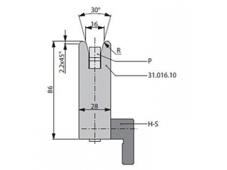 30° Dies, H=86mm, Amada Press Brake Tooling