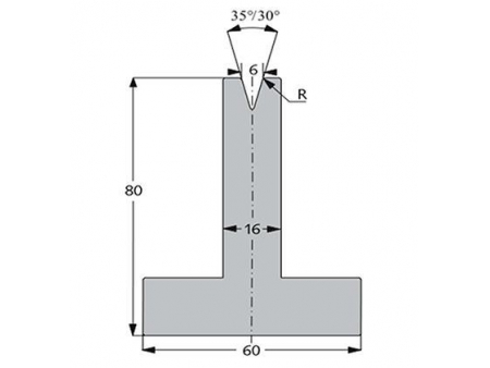 35° Dies, H=80mm, Amada Press Brake Tooling