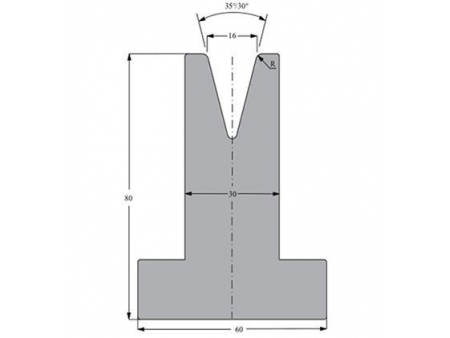 35/30° Dies, H=80mm, Amada Press Brake Tooling