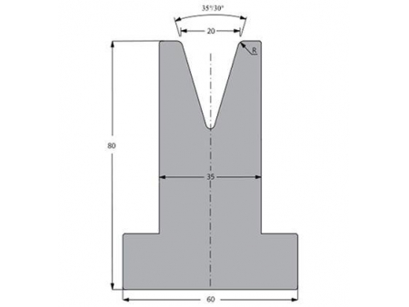 35/30° Dies, H=80mm, Amada Press Brake Tooling